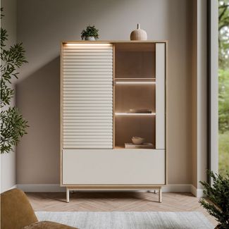 Lookway Standvitrine FLORENCE 2D1W mit LED-Beleuchtung Breite: 100 cm