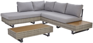 Lounge-Set Rügen II , Rattan , Grau , 0 x 0 x 0 cm