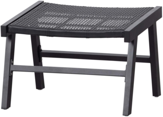 Hocker Puk aus Aluminium, Schwarz