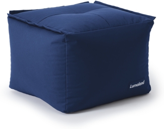 Lumaland Sitzsack-Sofa, Polyester, Dunkelblau, Pouf (54x54x40 cm)