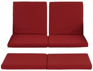 3er-Set Kissenbezüge Sofa Ancona, rubinrot