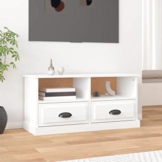 vidaXL TV-Schrank Hochglanz-Weiß 93x35,5x45 cm Holzwerkstoff 816466