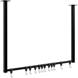 TPFLiving Kleiderstange Arvada (Robuste Konstruktion aus pulverbeschichtetem Stahl, bis 50 kg Traglast, Verschiedene Höhen (60 / 80 cm) und Breiten (60 / 80 / 100 / 120 cm), Robuste Konstruktion aus pulverbeschichtetem Stahl, bis 50 kg Traglast