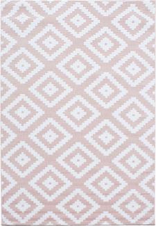 Kurzflor Teppich Pago rechteckig - 120x170 cm - Pink