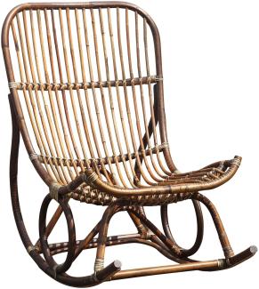 Schaukelstuhl Rattan Wohnzimmer Sessel Stuhl Relaxsessel Schaukelsessel