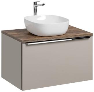 Waschtischunterschrank 80cm AKAN Taupe inkl. Waschtisch