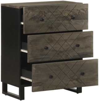 vidaXL Sideboard Schwarz 60x33x75 cm Massivholz Mango 4017687