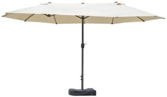 Outsunny Sonnenschirm Doppelsonnenschirm, LxB: 460x270 cm, Sonnenschirm, Doppelsonnenschirm, LxBxH: 460 x270 x240cm,Stahl,Polyester,ABS