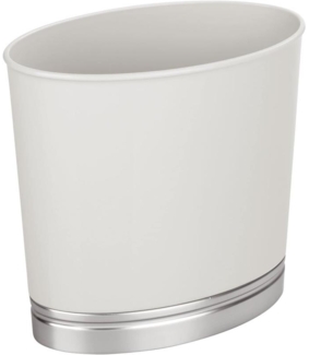 Mülleimer ohne Deckel 6 Liter Abfallsammler Papierkorb mDesign Hellgrau/Silber