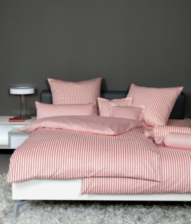 Janine Mako Satin Kissenhülle 1 teilig 80x80 cm Modernclassic 3912-44 koralle
