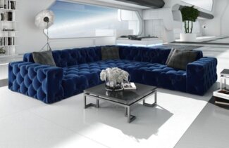 Sofa Dreams Ecksofa Stoff Sofa Polsterecksofa Menorca L Form Eckcouch Samtsofa Stoffsofa, Loungesofa