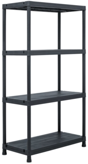 vidaXL Lagerregale 2 Stk. Schwarz 60 x 30 x 138 cm Kunststoff 276251