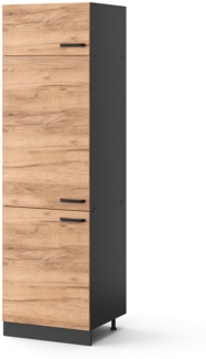 Kühlumbauschrank R-Line Goldkraft Eiche 60 cm Vicco