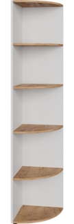 Vicco Eckregal Weiß/Goldkraft Eiche 40 x 180.6 cm, Ecki