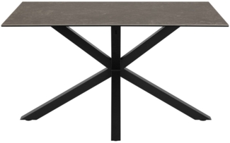 ACTONA GROUP Esstisch Heaven, Tisch, Tischplatte aus Keramik, Kreuzgestell, 135x80x75.5cm
