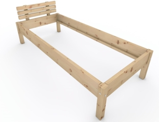 Zirbenbett "Zirben-Liesl" 90 x 220 cm Holzbett Massivholzbett Bett
