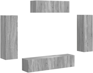 vidaXL TV-Schränk 3 pcs Graues Sonoma 3409174