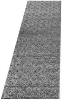 Hochflor Teppich Pepe Läufer - 80x250 cm - Grau