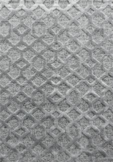 Hochflor Teppich Pepe Läufer - 80x250 cm - Grau