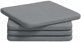 vidaXL Sitzkissen 4 pcs Hellgrau 40 x 40 x 3 cm Stoff 42015189