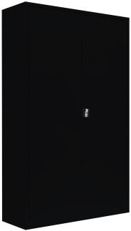 Stahl-Aktenschrank Kolloss Metallschrank abschließbar Büroschrank Stahlschrank 195 x 120 x 60cm Schwarz 530389