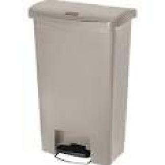 Rubbermaid Treteimer Slim Jim Kunststoff beige 90 l