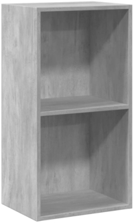 vidaXL Bücherregal 2 Fächer Betongrau 40x30x76,5 cm Holzwerkstoff 800931