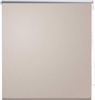 vidaXL Verdunklungsrollo Seitenzug Rollo Klemmrollo Klemmfix Kette, Beige, 140 cm x 2,3 m
