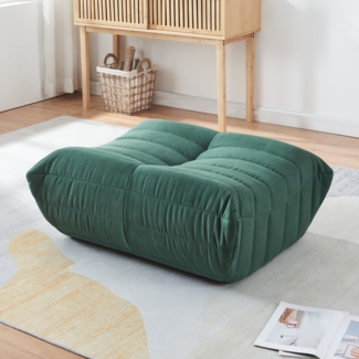 Fußhocker Kodsø 35x80x65 cm Mikrofaser Grün [en. casa]