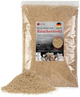 Moritz Räucherbox 2,5kg Räuchermehl Buche fein 0,5 -1 mm Räucher Mehl Späne für Schnecke Sparbrand Spirale Fisch Fleisch
