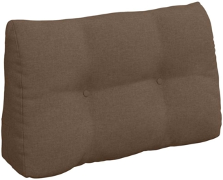 vidaXL Rücken Kissen Braun 80 x 24 x 50 cm Stoff 42014416