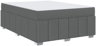 vidaXL Bettgestell Dunkelgrau 140 x 200 cm Stoff 3398287