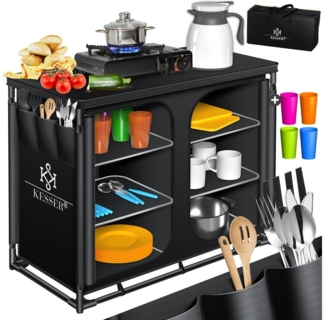KESSER Mehrzweckschrank Campingschrank, Campingküche mit Aluminiumgestell