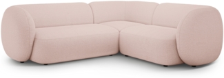 Micadoni Ecksofa Kate 4-Sitzer Rechts Boucle Puderrosa