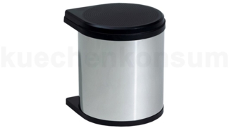 HAILO 3512-03 Abfallsorter 12 Liter Hailo MONO ab 40cm Schrankbreite, schwarz/edelstahl