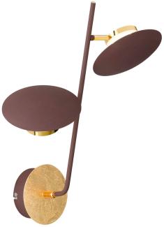 LED Wandleuchte, Gold, Spots verstellbar, H 46 cm