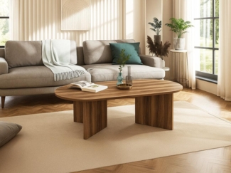 Vente-unique - Couchtisch - Holzfarben dunkel - TOPANIA