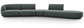 Micadoni Modulares Sofa Miley 5-Sitzer Rechts Chenille Petrol