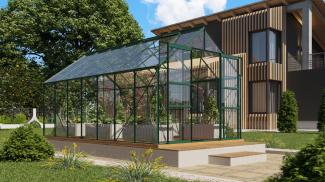 Vitavia Gewächshaus "Mars 11500", smaragd grün, 11,5 m²,3 mm ESG