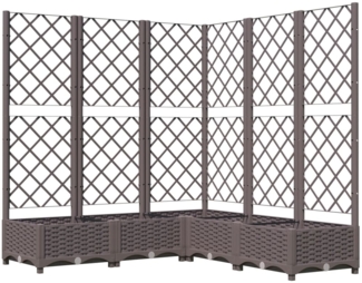 vidaXL Pflanzkübel mit Rankgitter Braun 120x120x121,5 cm PP 318266