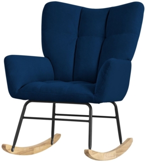 ML-DESIGN Schaukelstuhl Schaukelsessel Ohrenstuhl Schaukelstuhl Akzentstuhl Schwingstuhl (1 St), Stillsessel ideal für Wohn- & Babyzimmer Schwingsessel Frottee-Optik