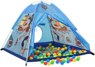vidaXL Spielzelt mit 250 Bällen, Stoff blau 120 x 120 x 90 cm