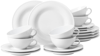 Seltmann Weiden Beat Color Glaze Teeservice klein 18-teilig - Weiß - DS
