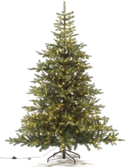 casa NOVA Künstlicher Weihnachtsbaum GRANDIS, Ø 150 x H 210 cm, Grün, Kunststoff, mit LED-Beleuchtung, 8 Funktionen, IP44 Spritzwassergeschützt