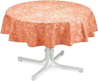Tischdecke rund 130cm terracotta-marmoriert