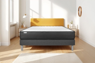 VITALPOWER matratze 180x220 cm + Bettgestell mit lattenrost, Härtegrad 4, Rückstellschaum, Höhe : 20 cm