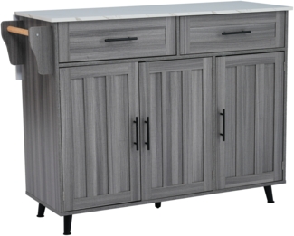 ComfortXL Kcheninsel O110113, Holzwerkstoff, Grau, 77x51x26cm