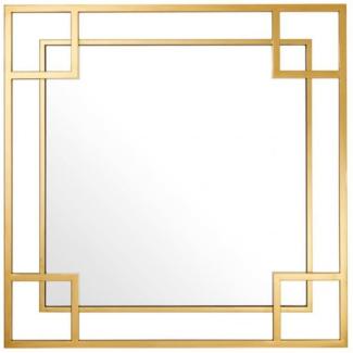 Casa Padrino Designer Luxus Wandspiegel Gold 90 x H 90 cm - Luxus Spiegel