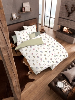 Fleuresse Valencia Samt Flanell Bettwäsche 135x200 Wende Handschuh Mütze 584586-9