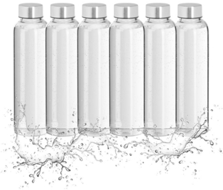 Trinkflasche Glas 500 ml 6er Set